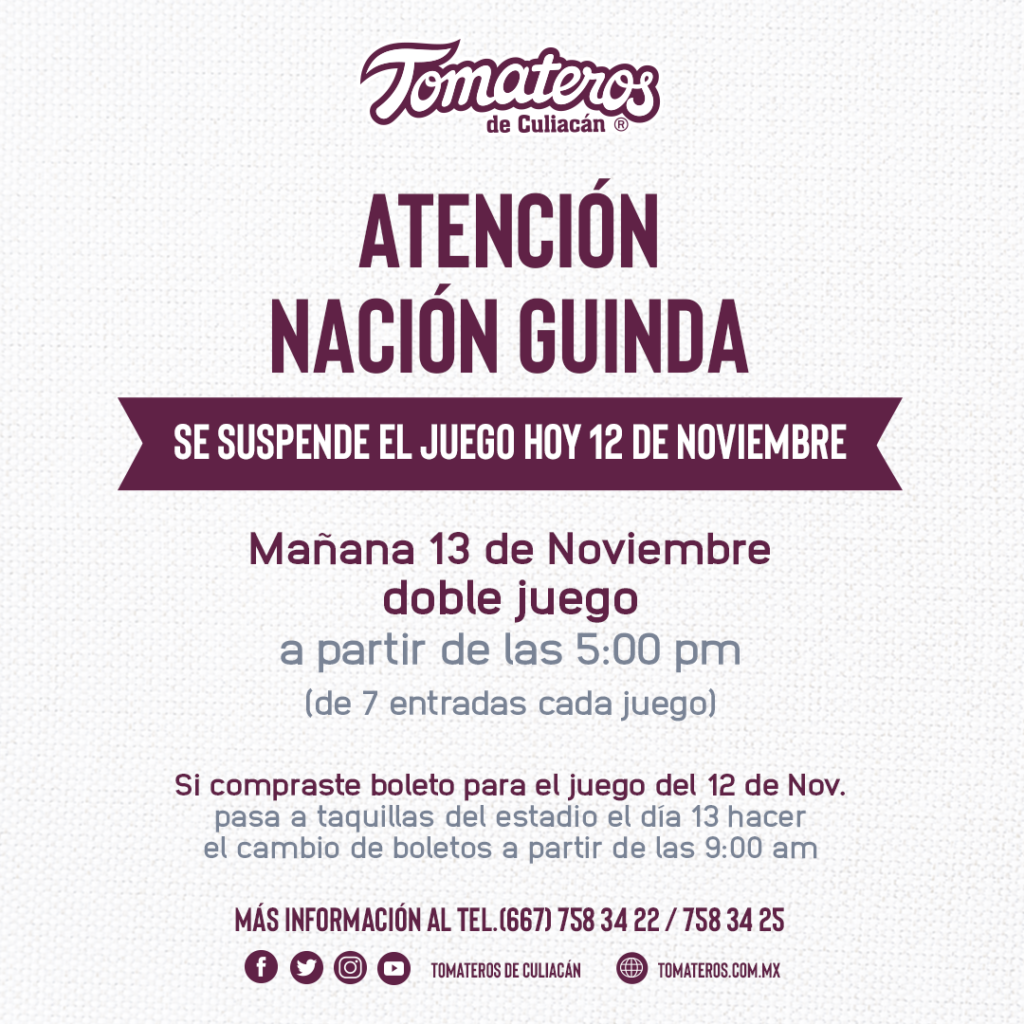 SE REPROGRAMA EL PRIMERO DE LA SERIE VS ÁGUILAS