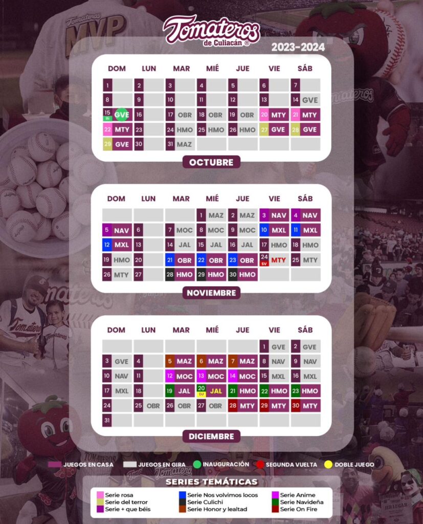 TOMATEROS ANUNCIA EL ROL DE JUEGOS 2023-24